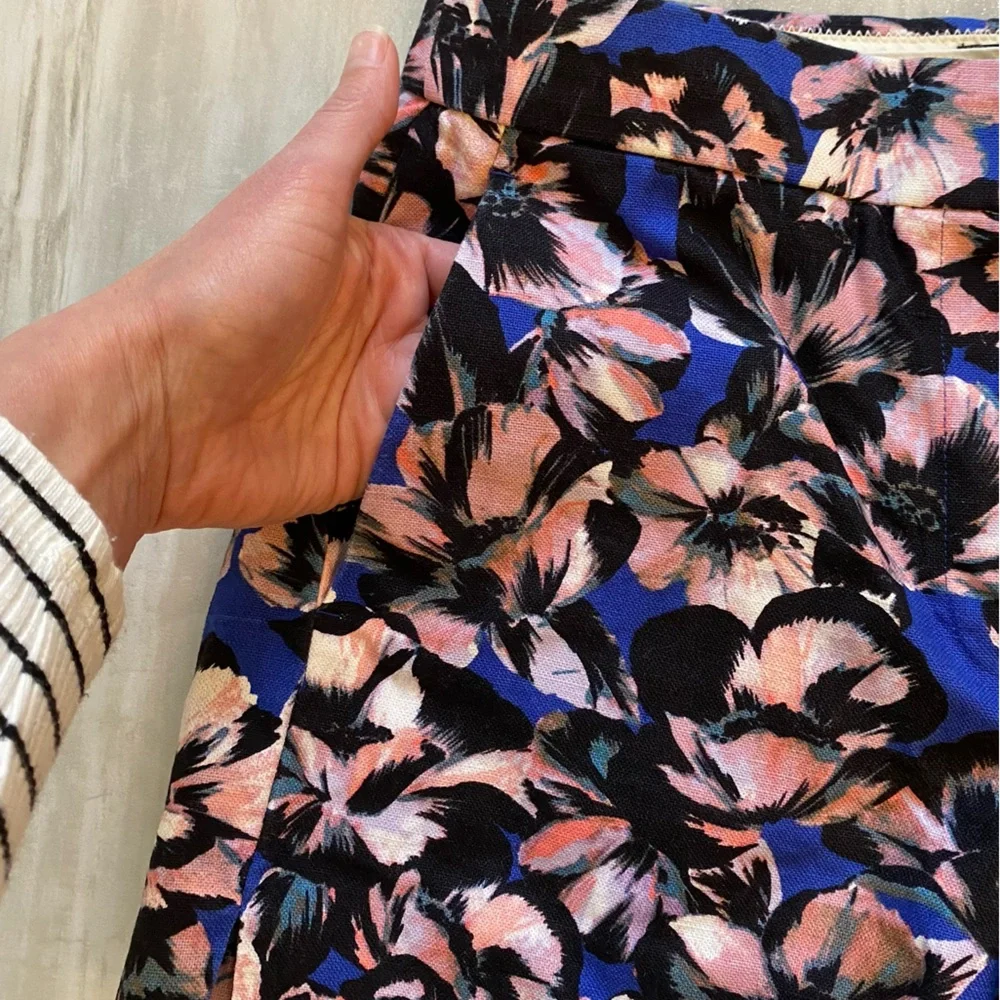 J. Crew Woven Vibrant Colorful Floral Chino Bermuda 3” Inseam Shorts, women’s 2